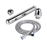 Sistema de ducha de 3 cabezas con 59” de acero inoxidable Manguera, Ducha de mano Manguera de lavado Unisex Home Douche Kit + Bolsa de terciopelo