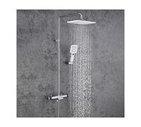 Sistema de ducha de lluvia Ducha de ducha de latón Juego de ducha dualhandle Combo combinado de la batería montada en la batería con bañera de la cascada, ducha de mano de 2 modo, cabezal de ducha