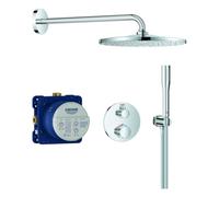 Sistema de ducha Grohe Grohtherm, conjunto completo incl. mezclador de ducha empotrado con desviador de 2 vías, cuerpo de instalación empotrado, Rainshower Mono 310, 34869000
