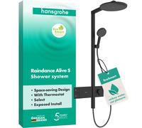 Sistema de ducha hansgrohe Raindance Alive S 300 1jet EcoSmart con ShowerSelect Comfort, 24583670, Color: negro mate
