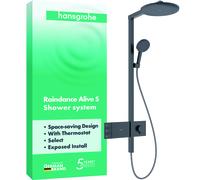 Sistema de ducha hansgrohe Raindance Alive S 300 2 salidas con ShowerSelect Comfort, 24595340, Color: Cromo negro cepillado