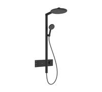 Sistema de ducha hansgrohe Raindance Alive S 300 EcoSmart de 2 chorros con ShowerSelect Comfort, 24596670, Color: negro mate