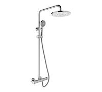 Sistema de ducha LAUFEN Citypro Liberty, con termostato, ducha mural giratoria Ã250mm, incl. teleducha y flexo de ducha, HF501957100600