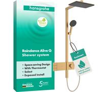 Sistema de ducha Raindance Alive Q 210/340 2 salidas EcoSmart con ShowerSelect Comfort de hansgrohe, 24591140, Color: Bronce cepillado