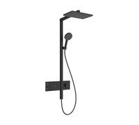 Sistema de ducha Raindance Alive Q 210/340 EcoSmart de 1 chorro con ShowerSelect Comfort de hansgrohe, 24581670, Color: negro mate