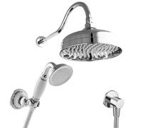 Sistema de Ducha Retro Nostálgico PaulGurkes con Cabezal y Ducha de Mano sin