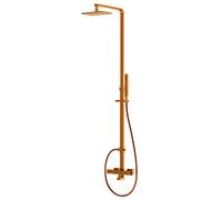 Sistema de ducha Steinberg serie 160, juego completo, Easy-Clean, brazo de ducha de lluvia de longitud 910-1380mm, 1602721RG, Color: Oro rosa