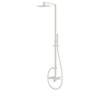 Sistema de ducha Steinberg serie 160, juego completo, Easy-Clean, brazo de ducha de lluvia de longitud 910-1380mm, 1602721BN, Color: Níquel Cepillado