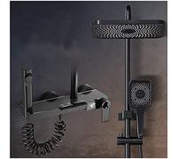 Sistema de ducha táctico con cabezal de ducha de lluvia y spray de mano, juego de grifo de bañera versátil para una experiencia de baño definitiva - LWX