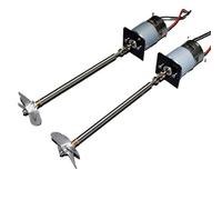 Sistema de eje, eje de transmisión y hélice de metal de cuatro hojas con alto empuje, diámetro de 60 mm para barcos de control remoto, barcos de tracción de red (izquierdo y derecho-30 cm)