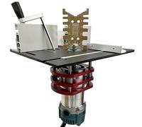 Sistema de elevación de enrutador | Elevador de enrutador de aluminio con placa , kit de elevación manual, placa base de inserción de sierra de mesa para ranurar, recortar y biselar