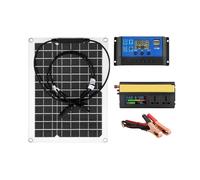 Sistema de energía solar a kit inversor Cargador batería panel con controlador Teléfono campamento red doméstica FáCil InstalacióN(500W Inverter kit)