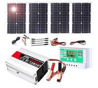 Sistema de energía solar de 600 W for autocaravanas, furgonetas y vehículos marinos: controlador de 50 A y panel monocristalino de 18 V(100W)