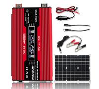 Sistema de energía solar,Generador con 220V AC Toma de corriente solar solar solar monocristalino paquete de baterías para exteriores RV Desde camping 18w panel incluido,