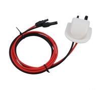 Sistema de entrada de doble cable solar con cable de extensión resistente a la intemperie de 2 m para instalaciones de RV, yate y techo fotovoltaico - sellado IP68, carcasa ABS (blanco)