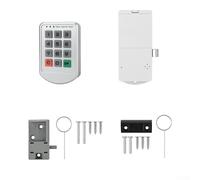 Sistema de entrada digital de bloqueo para taquillas, gabinetes, cajones y casos de billar que soporta el funcionamiento alimentado por USB durante eventos de agotamiento de la batería (plata)