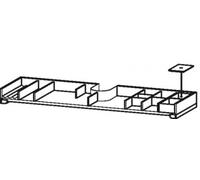 Sistema de equipamiento Duravit para anchuras de mueble de 118,4 cm, incl. hueco para sifón, UV986407777, Color: Nogal Sólido