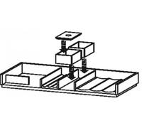 Sistema de equipamiento Duravit para anchuras de mueble de 600 mm, sin hueco para sifón, UV993707777, Color: Nogal Sólido