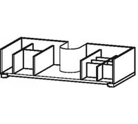 Sistema de equipamiento Duravit para anchuras de mueble de 800 mm, incl. hueco para sifón., UV993207777, Color: Nogal Sólido