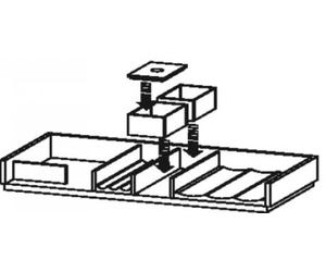 Sistema de equipamiento Duravit para anchuras de mueble de 900 mm, sin hueco para sifón, UV996507777, Color: Nogal Sólido
