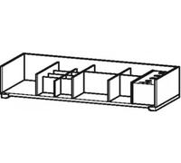 Sistema de equipamiento Duravit para anchuras de mueble de 98,4 cm, sin hueco para sifón, UV985707878, Color: arce macizo