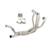 Sistema De Escape Completo para Motocicleta Tubo De Escape Silenciador De Enlace Frontal De Titanio para Kawasaki Z1000 Z1000SX 2010-2020(Stainless Steel A)