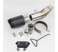 Sistema De Escape De Motocicleta, Tubo De Escape Deslizante Para Y&amaha YZF R6 2006-2019, Tubo Deflector De Punta, Tubo De Conexión Central tubo de escape de fibra de carbono(Style 2)