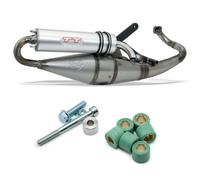Sistema de escape LeoVince HAND MADE TT homologado ECE para Kymco Agility 50