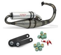 Sistema de escape LeoVince HAND MADE TT homologado ECE para Peugeot Vivacity AC
