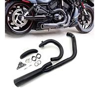 Sistema De Escape para Motocicleta, Accesorios Negros, Silenciador 2 En 1 para Harley Davidson Night Rod V-Rod Muscle Luther 2003-2021
