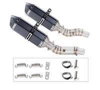 Sistema De Escape Para Motocicleta, Silenciador Tubo Enlace Medio Eliminación Catalizador Dual Para Kawasaki Z1000 Z1000sx 2010-2020 2011 Motor(1)