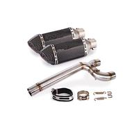 Sistema De Escape Para Motocicleta Tubo De Salida Doble Tubo De Enlace Medio Silenciadores DB Killer De 51mm Para FZ6 FZ6N FZ6S 2004-2011(7)