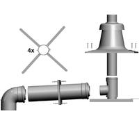 Sistema de escape WOLF DN80/125 para instalación de pozos