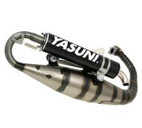 Sistema de Escape Yasuni Carrera 16 Editio Negra para Mina Relli pie, Carbon - Silenciador Trasero (Negro)
