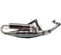 Sistema de Escape Yasuni Scooter R para Derbi Motor/Peugeot Tumbado, de Aluminio - Silenciador Trasero (Negro)