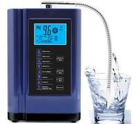 Sistema de filtración de agua alcalina para el hogar, purificador generador de hidrógeno con pH 3.5-10.5 y pantalla LCD de 3.8 pulgadas, color plata.
