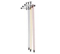 Sistema de fondo manual de 3 ejes para estudio fotográfico, montaje en pared y techo, soporte de fondo, incluye 3 cadenas y 3 ganchos, ideal para estudio en casa y fotografía