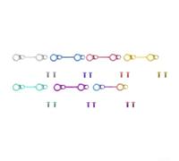 Sistema de freno de disco ligero para bicicletas de carretera, adaptador de pinza de aleación con tornillos de titanio coloridos, para una fácil instalación, juego de base delantera y trasera (rosa