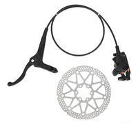 Sistema de freno hidráulico completo delantero izquierdo más trasero derecho con disco de 160 mm para rotor con seis agujeros para scooters eléctricos adultos negro (C)