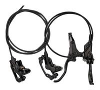 Sistema de freno hidráulico de cuatro pistones para bicicletas todoterreno, delantero izquierdo 800 mm y trasero izquierdo, kit de manguera de acero inoxidable de 1450 mm (un kit)