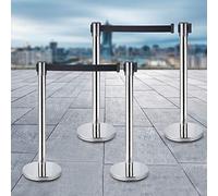 Sistema de gestión de personas, longitud de la correa, soporte de cierre de acero inoxidable, 4 unidades para hoteles, museos, bancos, estaciones de tren