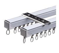 Sistema de guía de Doble vía de Alta Resistencia para particiones y separadores de ambientes: se Puede Montar en el Techo y en la Pared, Ideal para Cuartos de Ducha y particiones de vehículo