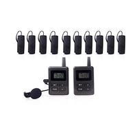 Sistema de guía turístico inalámbrico de alta calidad de audio Wireless Audio Tour Guide System (2 Transmisor+10 Receptores)