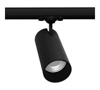 Sistema de iluminación con 4 focos negros en riel trifásico Reo Black Led 4000K