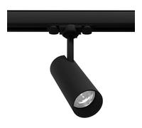 Sistema de iluminación con 4 focos negros en riel trifásico Torn Black Led 4000K