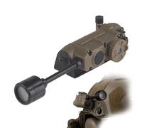Sistema de Iluminación para Casco Militar Táctico con Tallo Flexible, Luz de Señal de Supervivencia LED Blanca, Infrarroja y Roja, Verde y Azul, Linterna Frontal Militar para Airsoft(Brown)