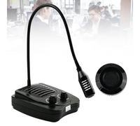 Sistema de intercomunicación bidireccional para Ventanas, Altavoz para mostrador de ventanilla - Intercomunicador de Voz, rotación de 360°, función de silenciamiento automático para Bancos