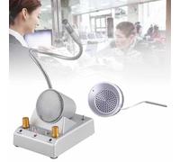 Sistema de intercomunicación de ventana antiinterferencias de doble vía, micrófono flexible de 360° para una comunicación clara en negocios, bancos, oficinas y más
