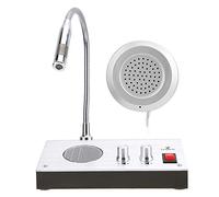 Sistema de Intercomunicación, Intercomunicador de Altavoz de Ventana Intercomunicador de Contador de Ventana de Dos vías sin Ruido para Banco/Oficina/Tienda/Estación(EU Plug)