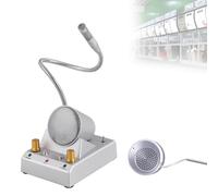 Sistema de intercomunicación para ventanilla, micrófono de intercomunicación bidireccional antiinterferencias, sonido claro y potente/efecto de llamada bidireccional excelente, ideal para bancos